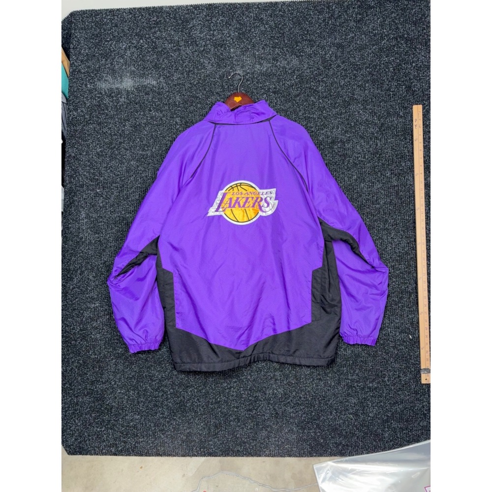 NBA G-III Carl Banks Los Angeles Lakers Jacket Purple Black Nylon Fleece Large